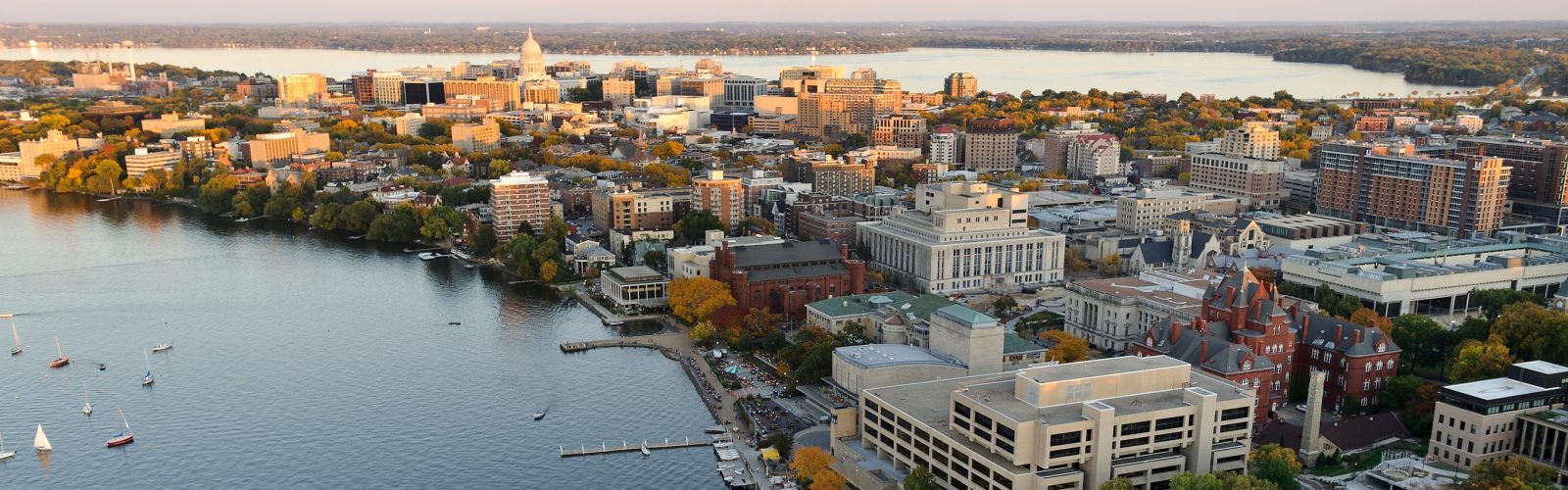 panoramic of madison isthmus